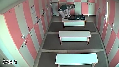 locker room and two women