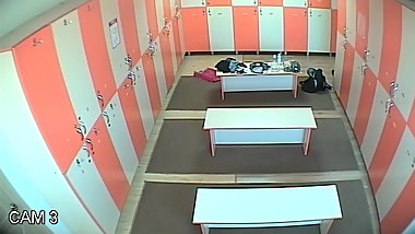 Woman changing clothes