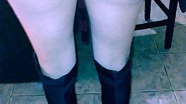 Sexy wife shows panties